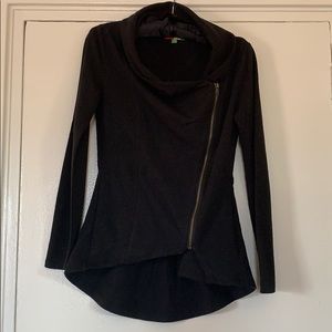 ModCloth Zip Up Cowl Neck Jacket